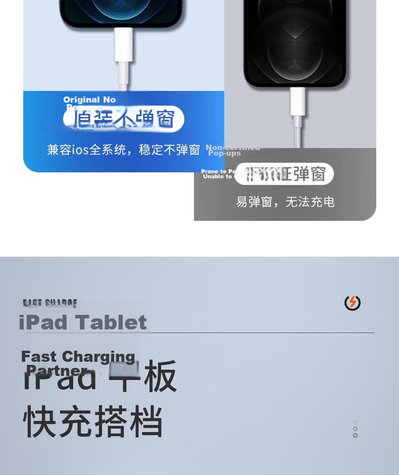 Nengshi Apple Charging Cable Fast Data Cord for IPhone14/13/12/XR/8 Phone Charger USB Car Charger Cable 2 Meters 6