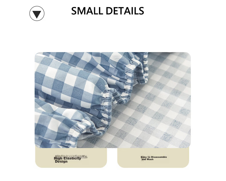 Grace Class A Antibacterial Waterproof Fitted Sheet Student Dormitory Single Bed Cover 120*200cm Gentleman Gray 5
