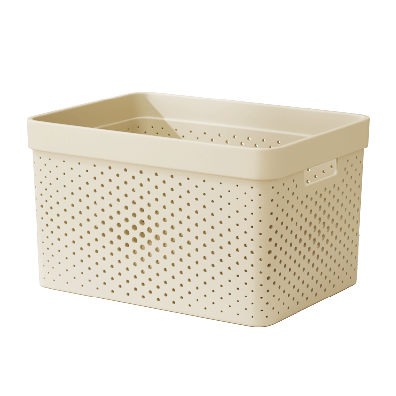 Baicaoyuan Desktop Storage Box Organizer Basket for Clothes Miscellaneous Items Snacks Cosmetics Storage Basket for Home Cabinet