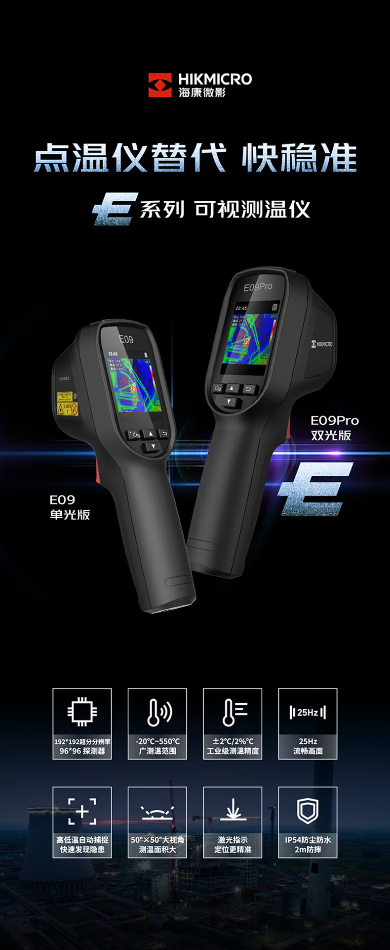 HIKMICRO Thermal Imager Infrared Thermal Camera Floor Heating Temperature Meter HD Night Vision Leak Detector E09Pro 1