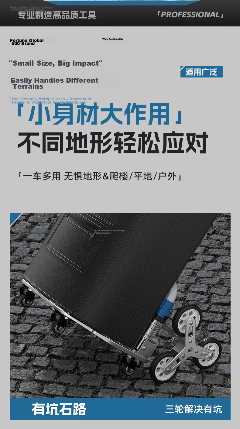 HYUNDAI Aluminum Alloy Folding Hand Cart with Wear-Resistant Wheels, Shopping Bag, and Swivel Wheels 28