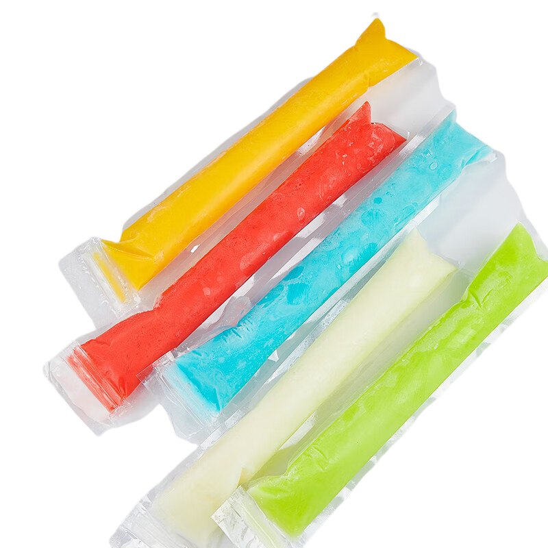 Youao Disposable Ice Pop Bags 50pcs Zipper Seal Popsicle Bags 28cm with Funnel