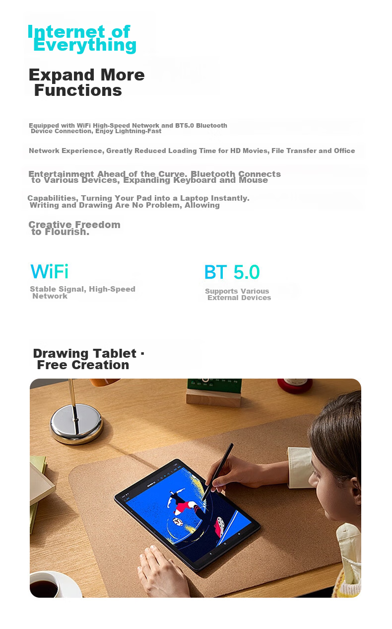 Lenovo Invested Brand, Yinenzhe T10, 10.1-Inch 4G Calling All-Network Tablet, Low Blue Light Office IPS Screen, 4G+64GB, 4G Versio 16