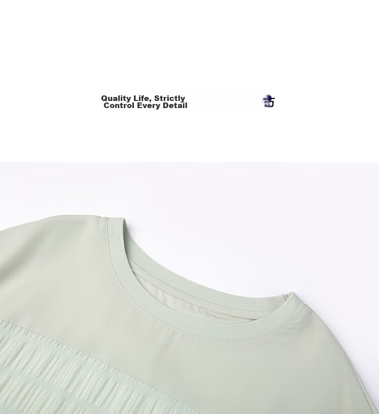 Demana [Sen Oxygen Bubble] Summer Elegant Urban Patchwork Round Neck Raglan Sleeve Loose Slim Shirt for Women High-End Feel 15