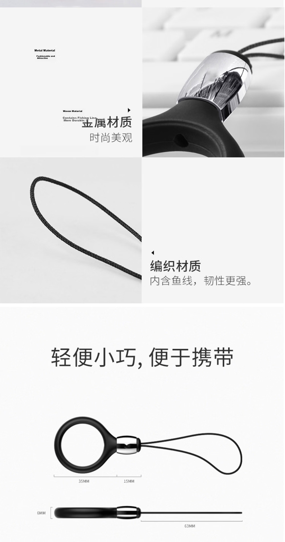 ESCASE [Single Pack] Phone Strap Camera Wrist Strap Wallet USB Drive Key ID Card Pendant for Apple IPhone Xr/Xs/Max And Other Smartphones, Silicone Soft Green ES-XR2 8