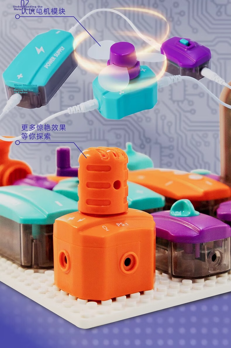 Toylezhi Electronic Circuit Building Blocks Educational Children's Science Experiment Assembly Toy for Boys Ages 3-6-9-12 Birthday Gift 4