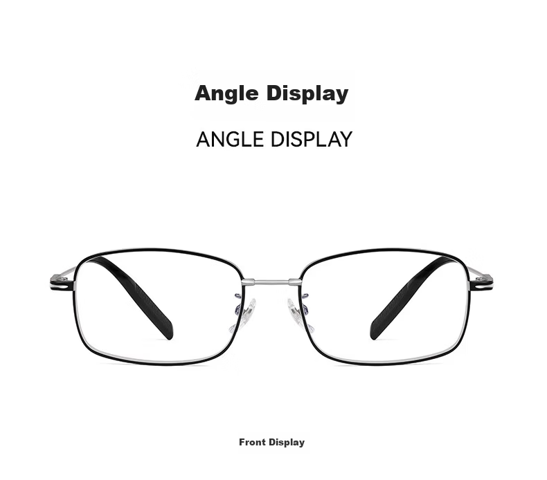 Mr. Pu Anti-Blue Light Reading Glasses for Men and Women, High Definition, Compatible with Zeiss and Seiko Lenses, Memory Titanium Frame 13