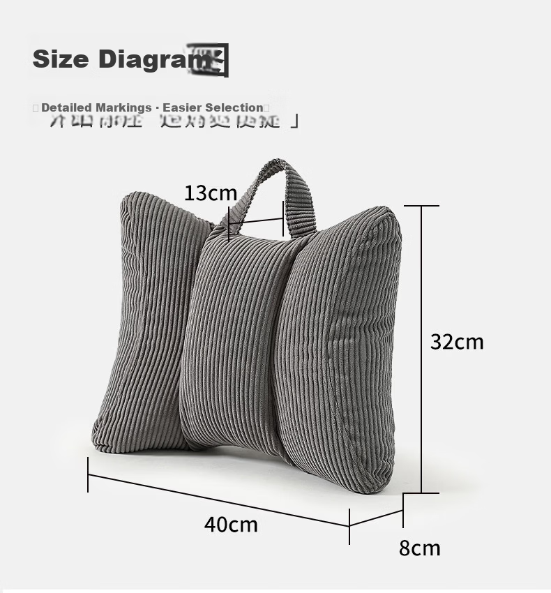 Ailute Office Chair Lumbar Support Cushion Backrest Pillow Maternity Workstation Long Sitting Waist Pillow Lumbar Support Chair Back Cushion 12