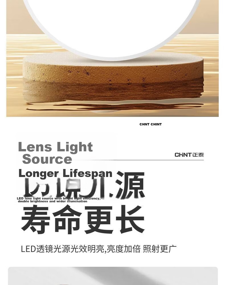 CHINT LED Tri-proof Ceiling Light IP50 Waterproof Dustproof Insect-proof Corridor Mall Restaurant Warehouse Office Light White Shell 48W Cool White 6500K 19
