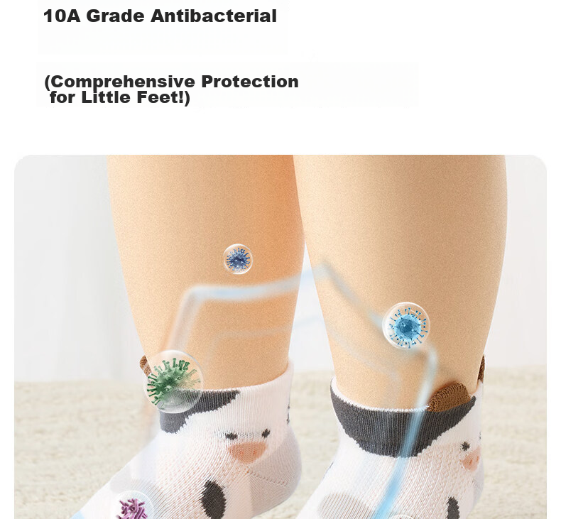 Nido Bear Kids Summer Cotton Short Socks Baby Thin Breathable Mesh Boys Ankle Socks 18