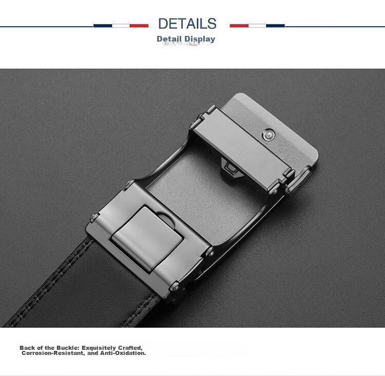 CARTELO Men's Leather Belt with Automatic Buckle, Casual Business Versatile Trouser Belt, Gift for Boyfriend 8
