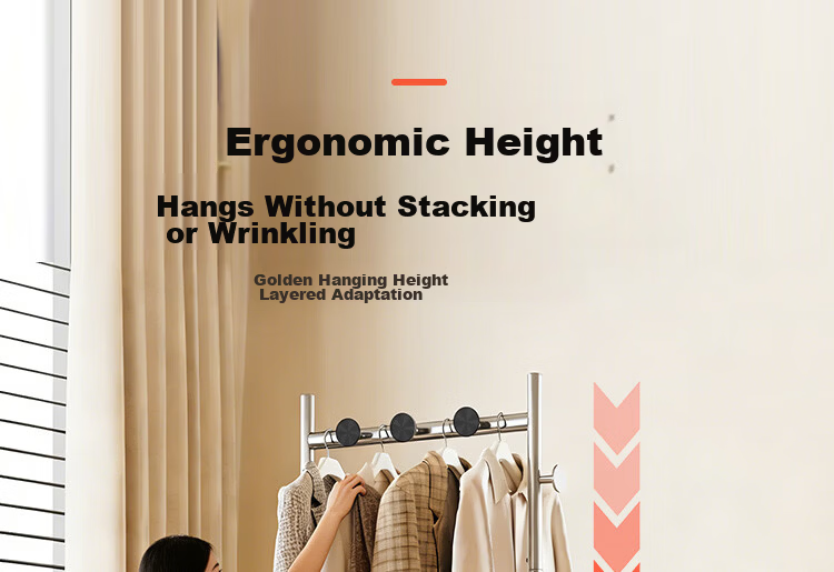 Yicai Nianhua 100CM Floor Standing Clothes Rack Bedroom Living Room Dormitory Coat Rack Storage Rack Simple Home Hat Rack Drying Rack 14