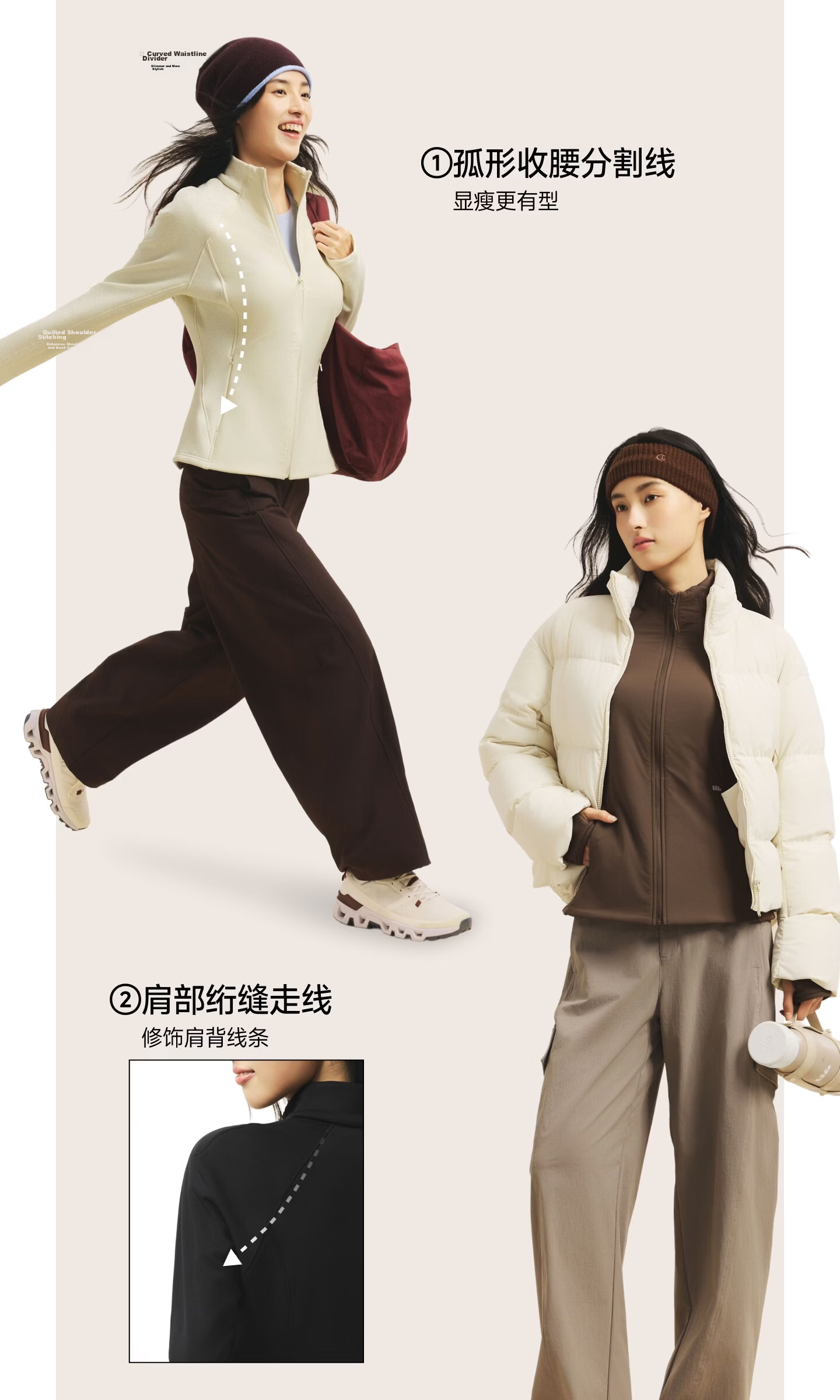 Beneunder Women's Fleece Jacket Mid-Warm Windproof Outdoor Wearable Machine Washable PM128 18
