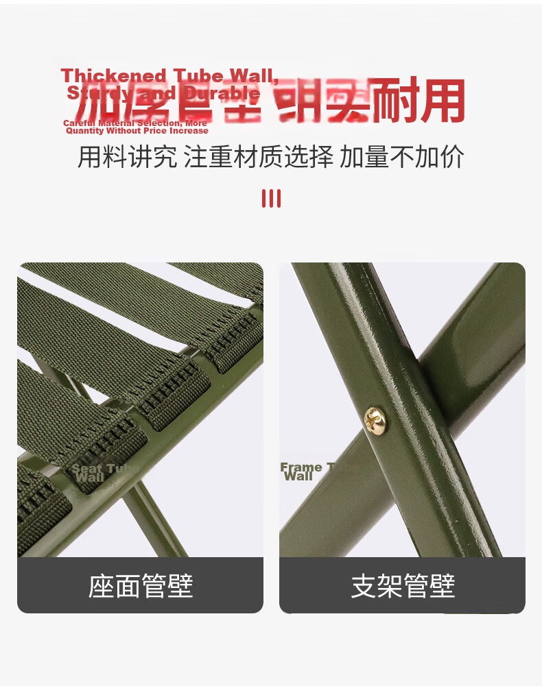 Jiuqiangu Folding Chair Portable Backrest Chair Fishing Stool Small Stool Folding Stool Outdoor Camping Sketching Chair Black 1795 4