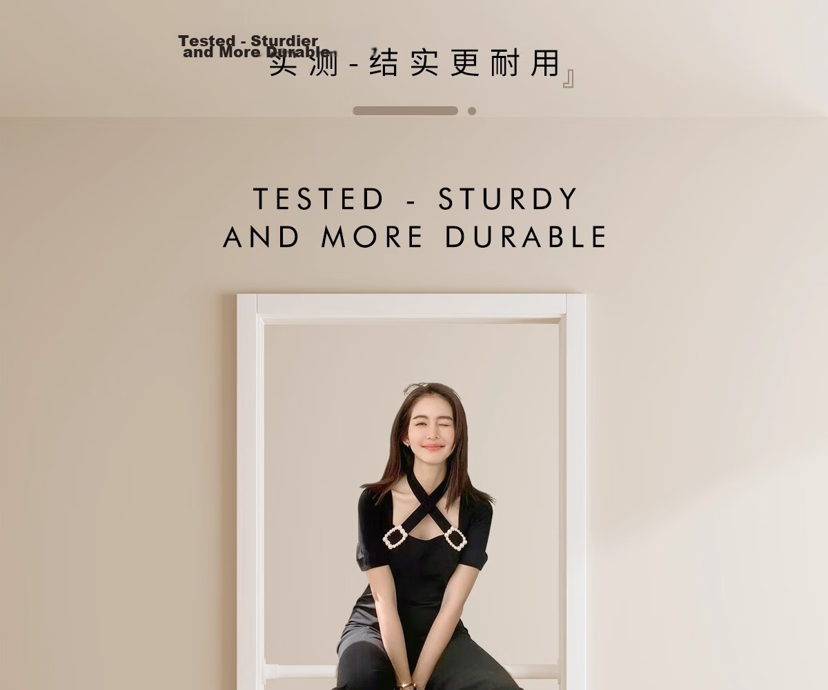 Honglu No-Drill Telescopic Rod No-Installation Clothes Drying Rod Hanger Bedroom Curtain Rod Shower Curtain Rod Door Curtain Rod 7
