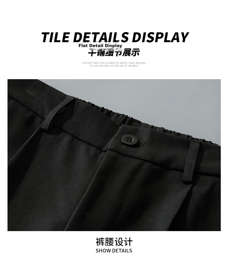 ROMON Men's Casual Straight-Leg Lightweight Breathable Versatile Commuter Loose Fit Trousers Dark Gray L 18