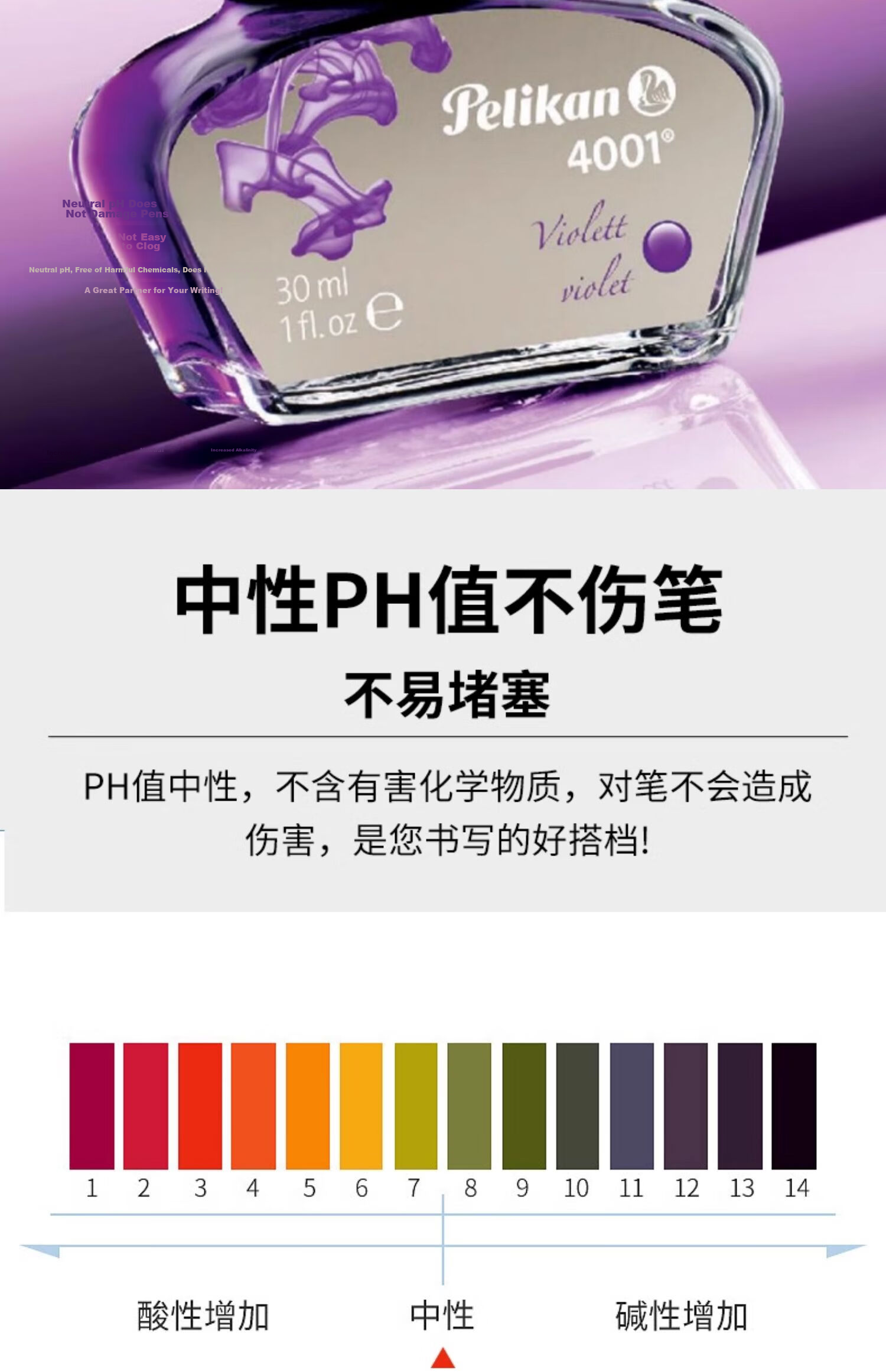 Pelikan Non-Carbon Ink Fountain Pen Ink 62.5ml Blue-Violet 4001 9