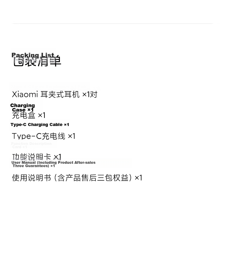 MI Xiaomi Clip-On Bluetooth Wireless Earphones Comfortable and Secure Fit Recommended by Lei Jun Compatible with Apple and Android Phones 50
