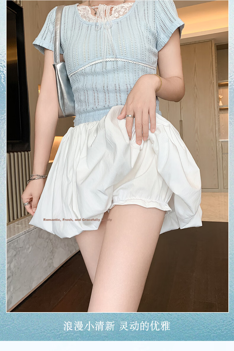 Borui Bud Short Skirt Summer Thin Women's 2026 New High-Waist Slimming Anti-Exposure Puff Cake Skirt 1
