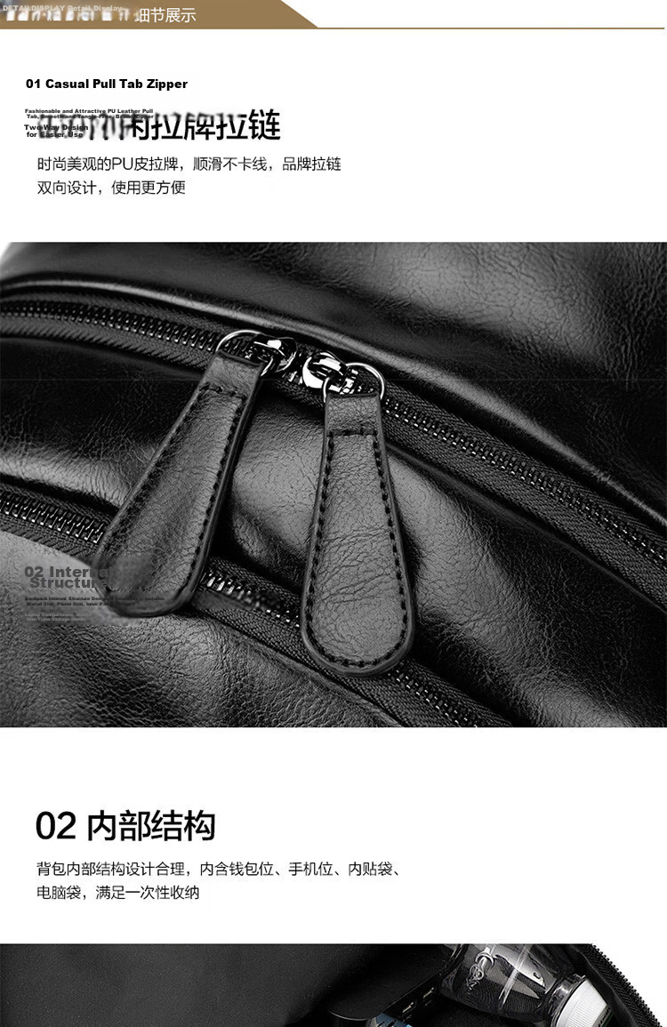 CARTELO Men's Backpack, Trendy Student Schoolbag, Large Capacity Travel Backpack, Laptop Bag, Gift 16