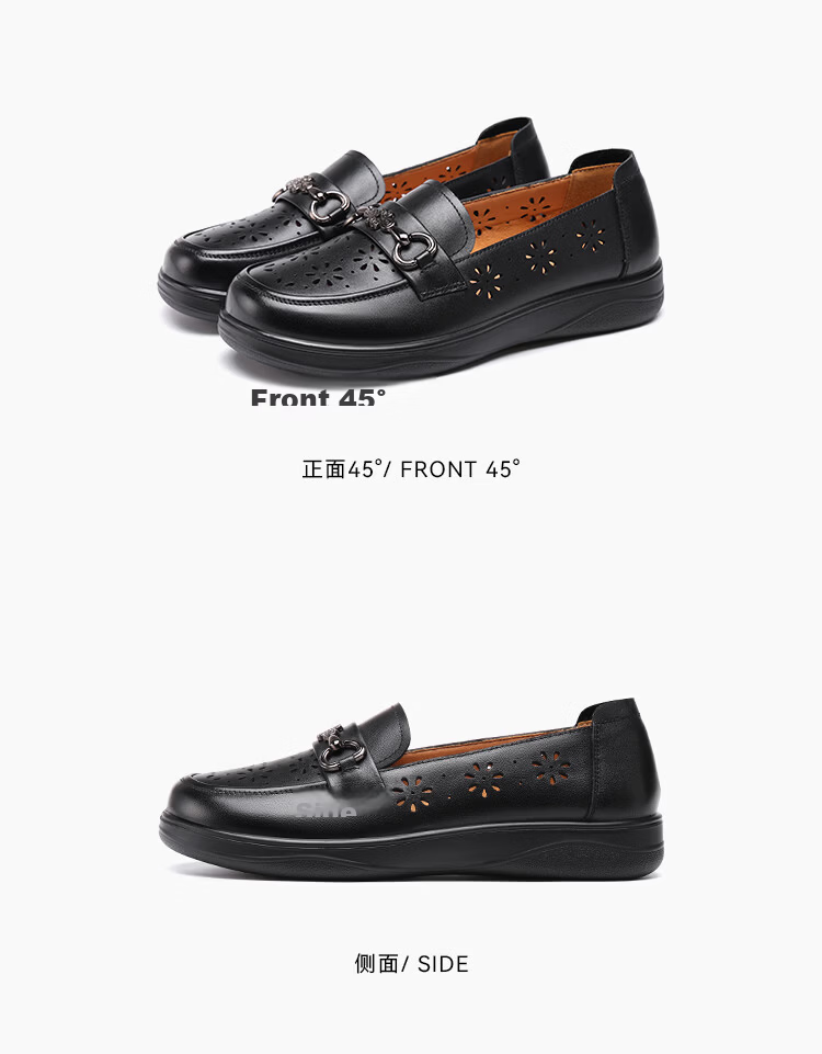 Red Dragonfly Women's Leather Breathable Comfortable Slip-On Soft Sole Flat Loafers WTB265182 Off-White Size 38 13