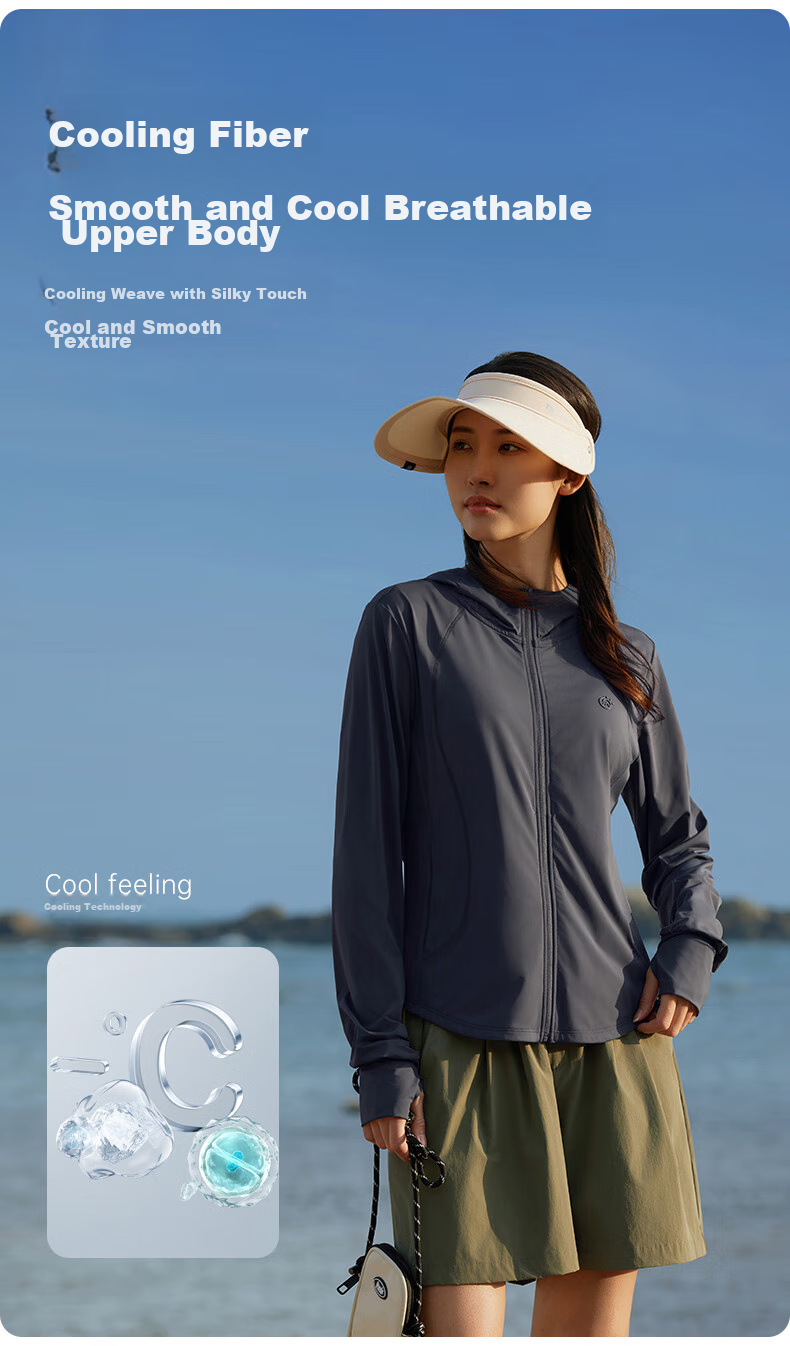 TECTOP Women's Sun Protection Jacket, Summer Breathable UV-Resistant Travel Cycling Coat, 2422164FS Women's Medium Gray, Size L 7
