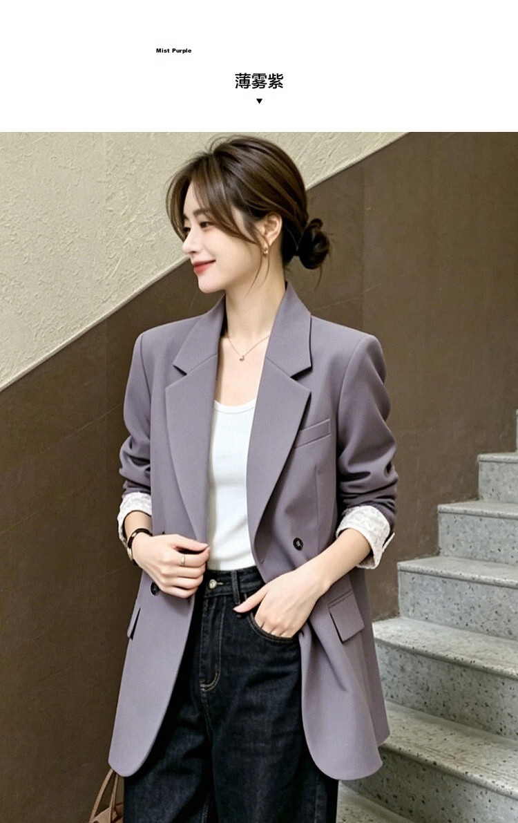 Demana [Sharp Aura] Spring Urban Commuter Style Lace Splice Double-Breasted Loose Slimming Coat for Women Premium Feel 17