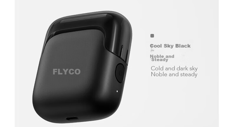 FLYCO Men's Electric Rotary Shaver 3-Blade Fully Washable Portable Birthday Gift for Boyfriend Husband Father FS685 Skyline Black 18