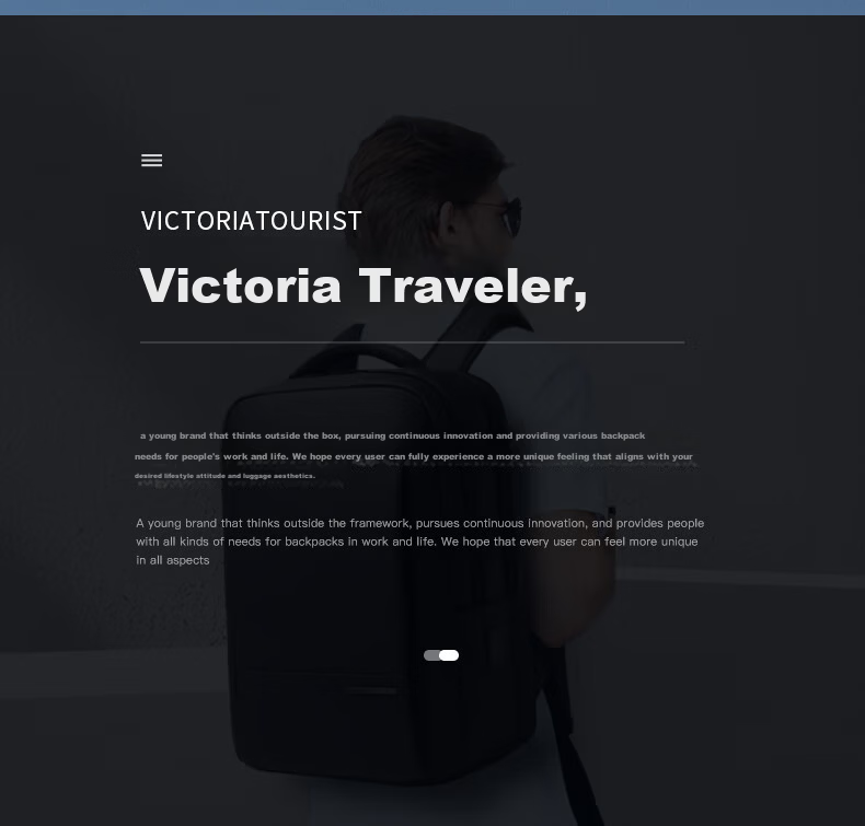 VICTORIATOURIST Backpack for Men, 18-Inch Laptop Bag, Large Capacity Travel Bag, Student Schoolbag, Business Trip Backpack 26