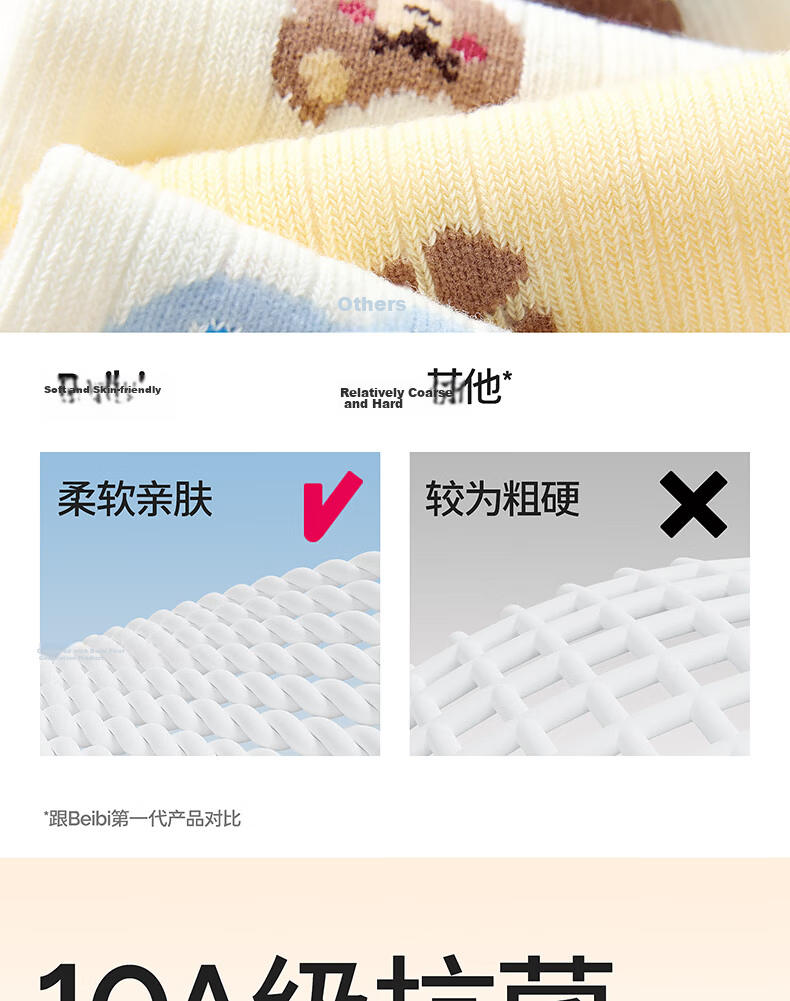 Baby Newborn Socks Spring Summer Pure Cotton Girls Mid-Calf Mesh Breathable Loose Top Seamless Socks 4
