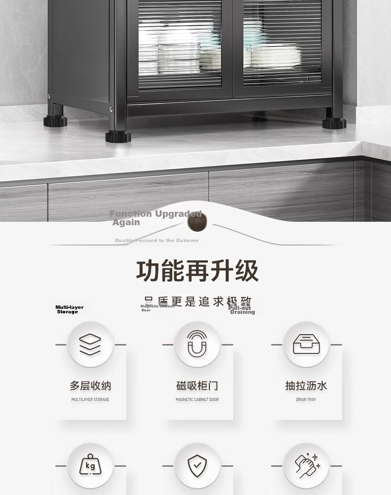Shunyou Kitchen Dish Rack Countertop Storage Box Bowl Plate Chopsticks Organizer Draining Bowl Cabinet SY-1361 2