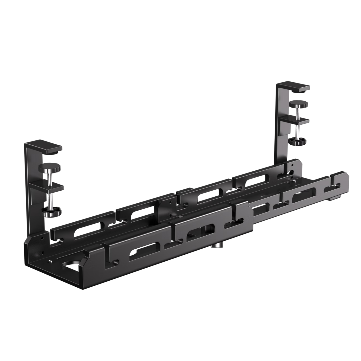 Jinying TV Accessories Under-Desk Cable Management Rack Organizer Slot Box for TV Monitor No-Drill Desktop Data Cable Wire Socket Router Storage Tool