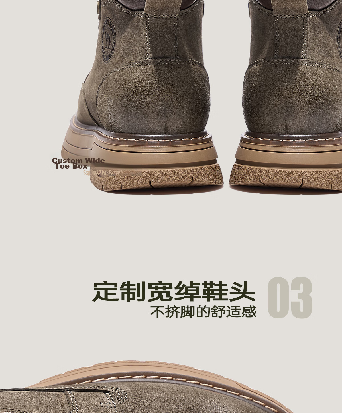 CAMEL Wang Junkai Edition Martin Boots High-top Outdoor Work Yellow Boots Men GE122W7757T Golden Yellow 42 28