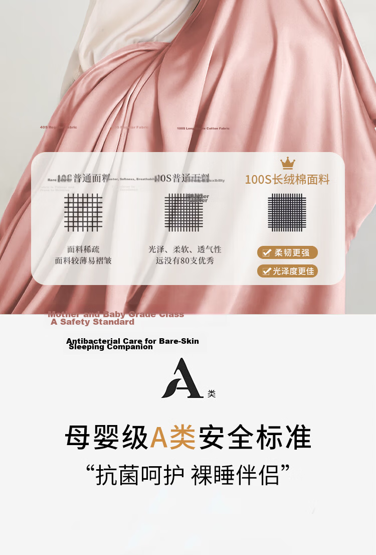Yuanshenghuo 100-Piece Fitted Sheet Set, Long-Staple Cotton Mattress Protector Non-Slip Full Coverage Bed Cover, Pink Beige, 180*200cm 6