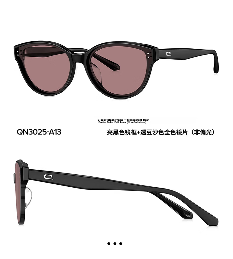 QINA [Hou Minghao Same Style] New Cat Eye Polarized Sunglasses Women UV Protection Men QN3025C10 15