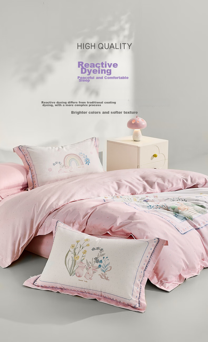 Luolai Kids 100% Cotton Quilt Cover Single Piece A-Class Double/Single Duvet Cover 200x230cm 10