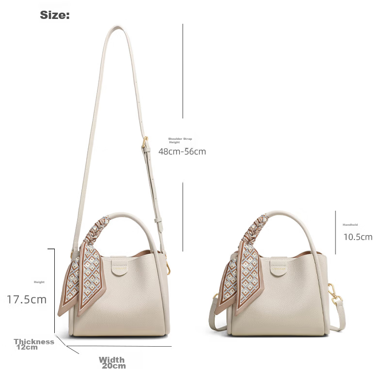 C.BANNER Women's Bag First Layer Cowhide Handbag Shoulder Bag Crossbody Light Luxury Birthday Gift High-End Feel for Girlfriend Wife 12