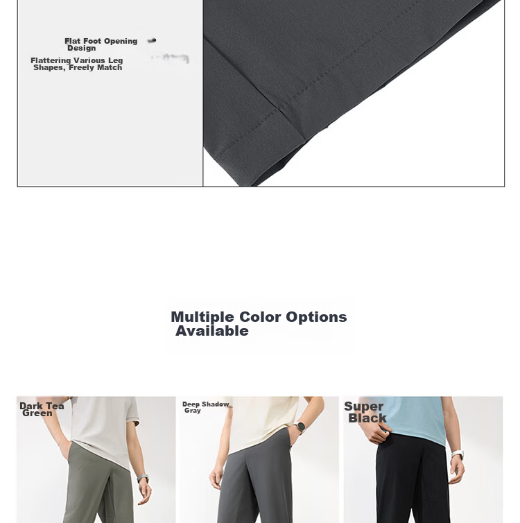361° Men's Sports Pants Spring Summer New Sun Protection Casual Cool Stretch Straight Leg Trousers 652614713-3 12