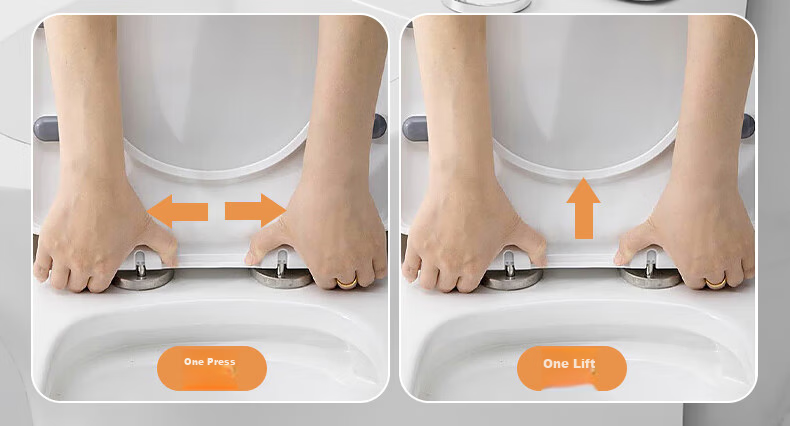 BSITN Slow-Closing U-Shaped Enlarged Toilet Seat Cover Universal Thickened Old-Style Toilet Ring BP040 8