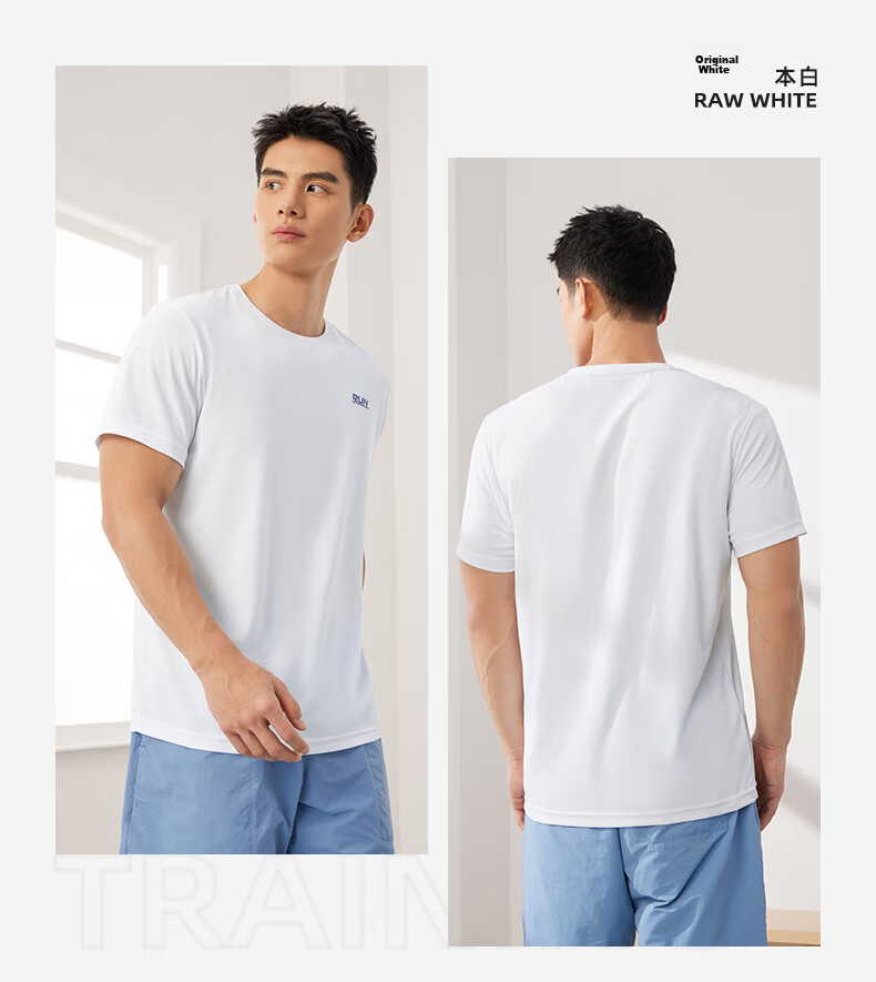 361° Men's Short-Sleeve T-Shirt, Summer Quick-Dry Sports Running Loose-Fit Fitness Casual Men's Tee Clothing 652524113H-2 16