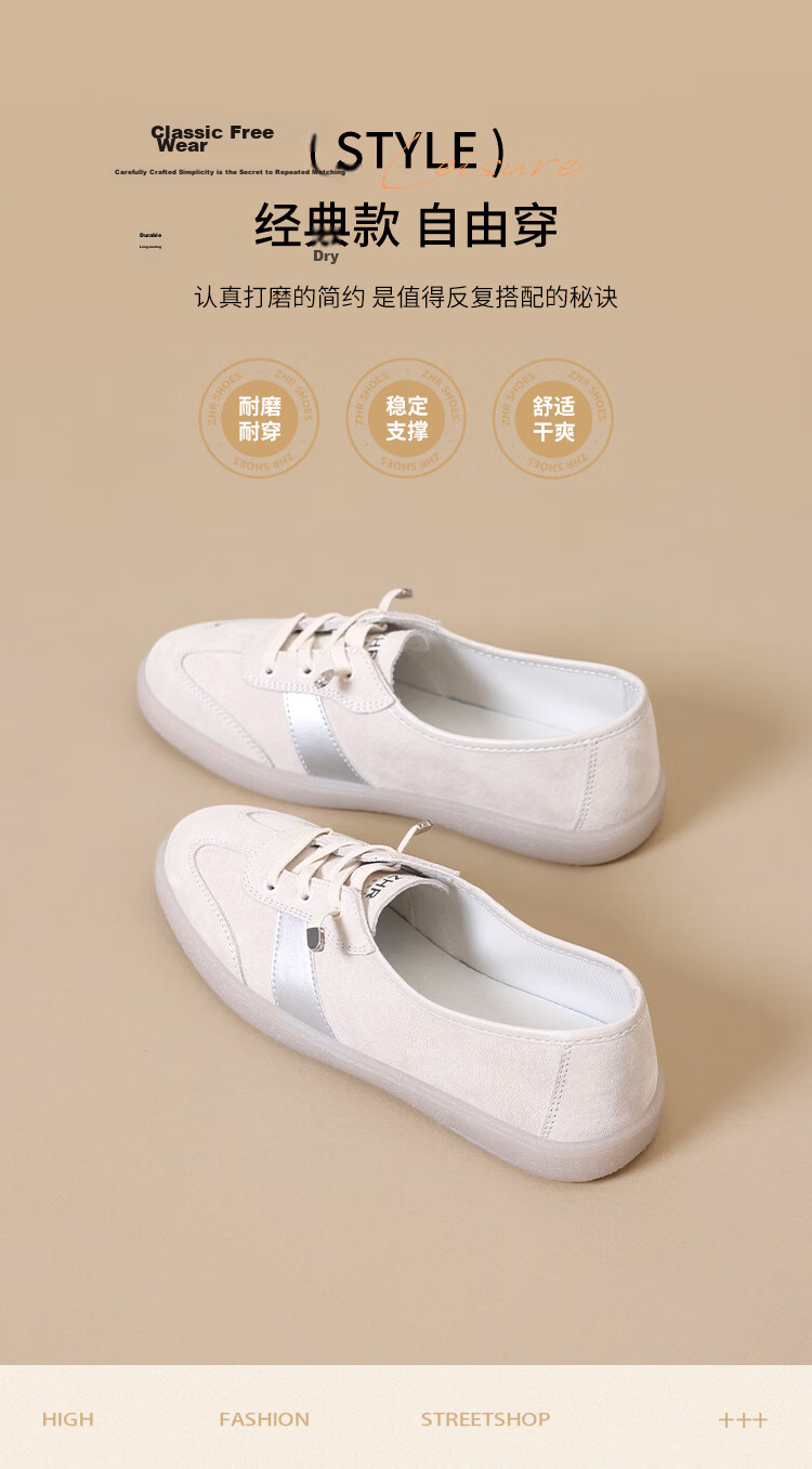 ZHR Women's Training Shoes 2026 New Breathable Mesh Soft Sole Commuter White Sneakers A170E Beige Silver Size 35 4