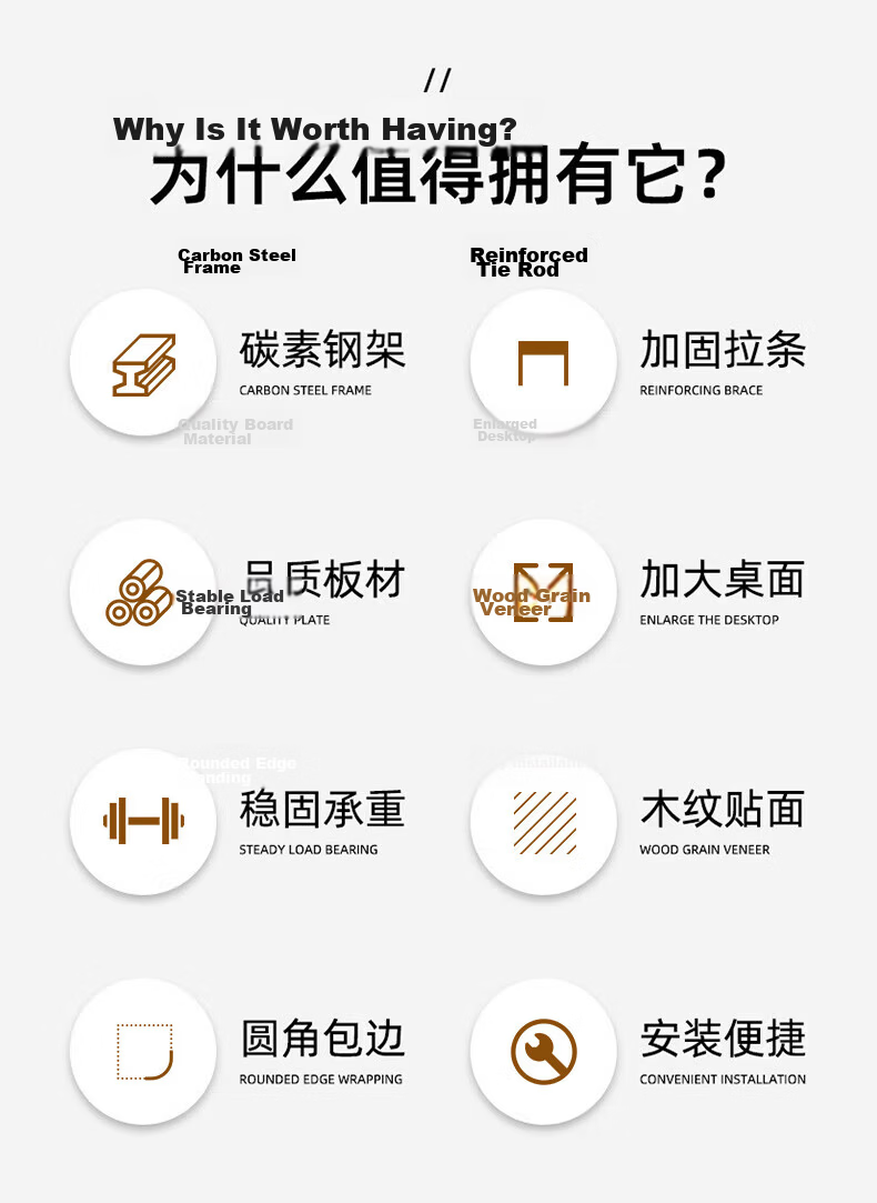 Quanpinwu Computer Desk Study Office Writing Table Long Training Home Bedroom 2026 New Rental E-sports Desk 7