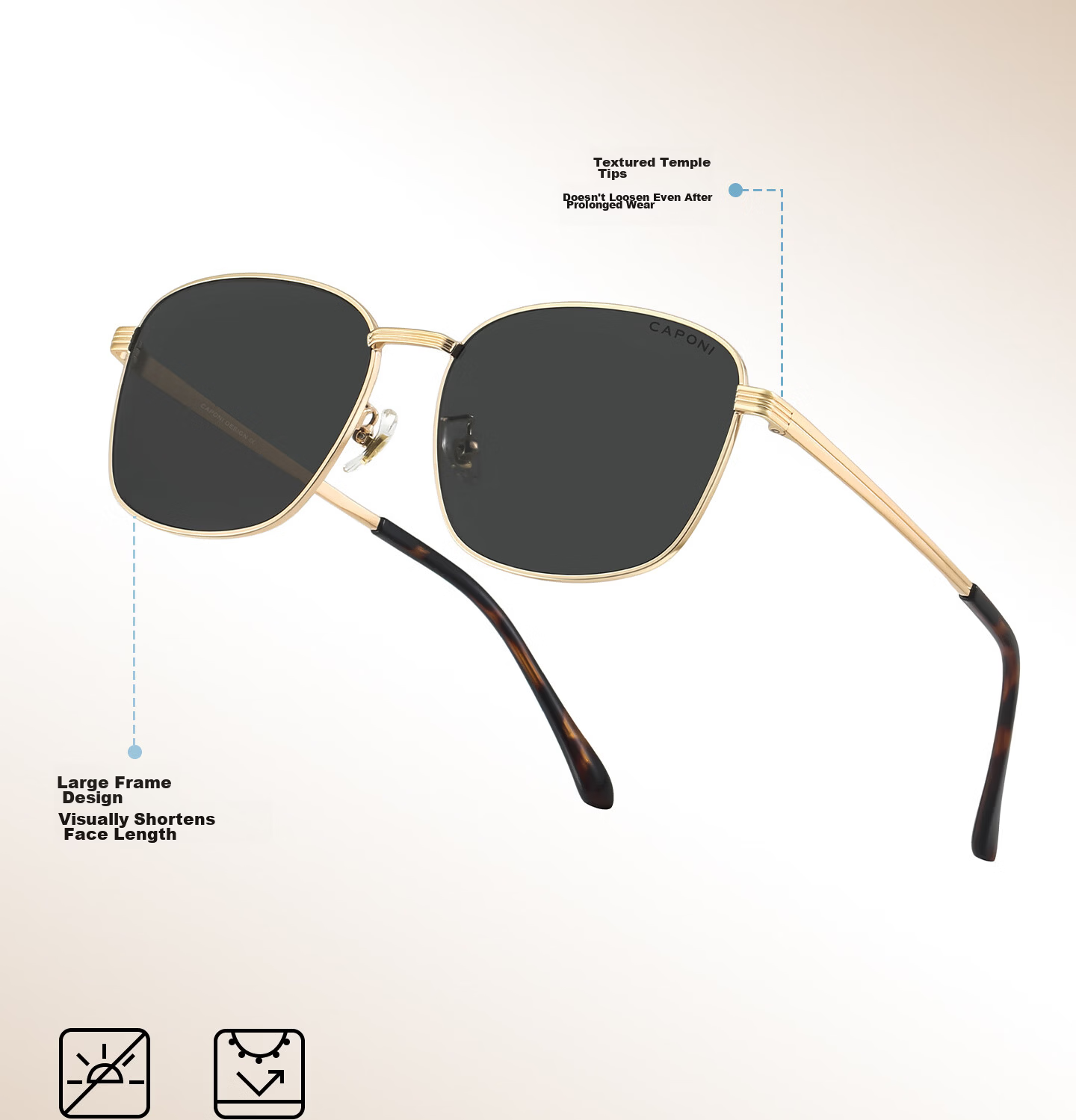 Jiaboli Polarized Sunglasses for Women Vintage Style UV Protection 2026 New Large Frame Slim Face Sunglasses 18