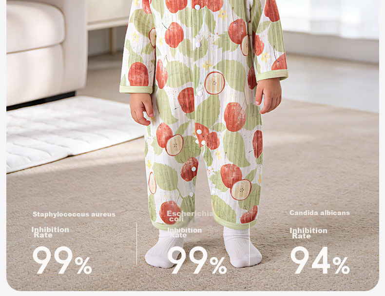 Tonglian Baby Summer Romper Breathable Mesh Thin Long Sleeve Cotton Baby Pajamas Newborn Air Conditioning Suit 5