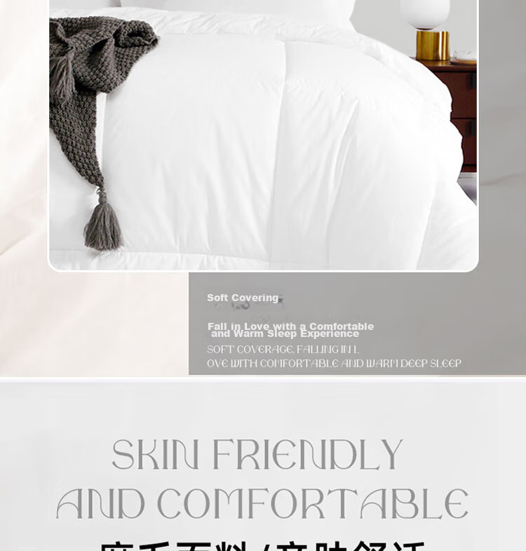 Yuanshenghuo Bedding Set of Eight Pieces: Duvet Cover, Pillowcases, Pillow Inserts And Mattress Pad Set - 8 Jin Winter Weight - for 1.8m Bed - Gray 13