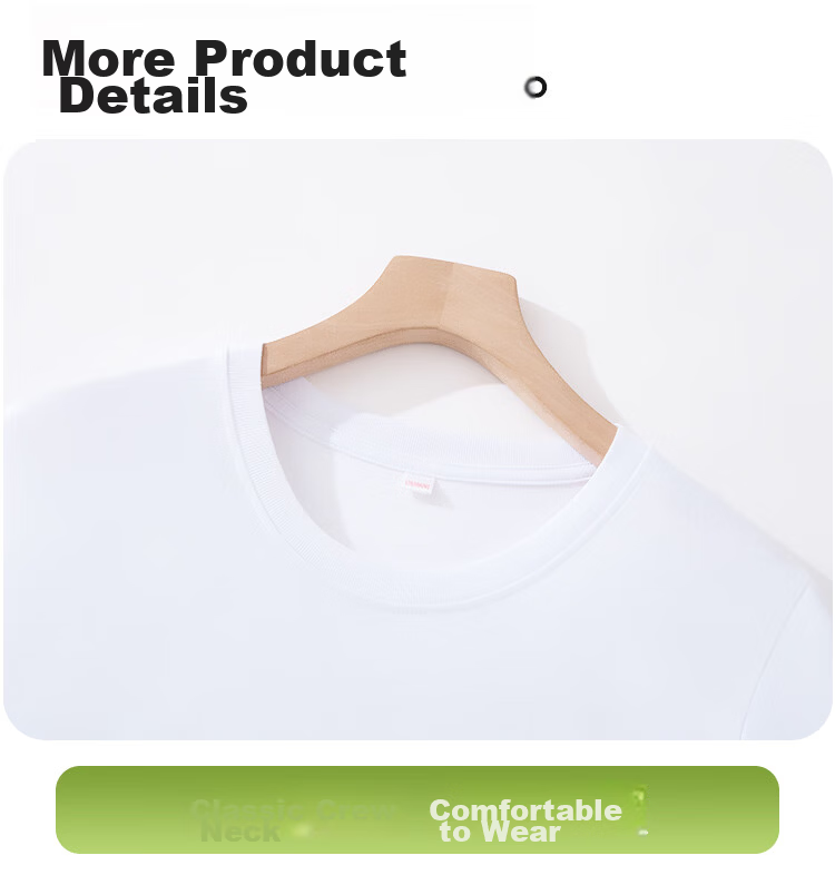 Yiershuang 100% Cotton Women's Short Sleeve T-Shirt Spring Summer Solid Color Round Neck Loose Comfortable Basic Top 12