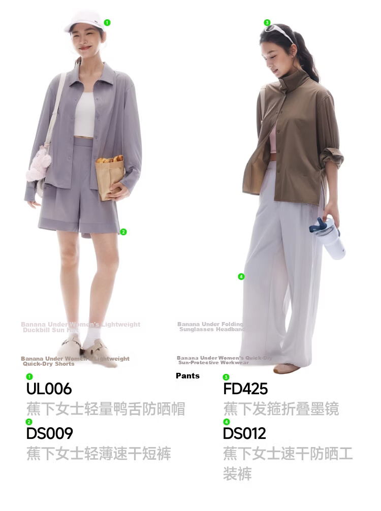 Beneunder Breathable Sun Protection Shirt for Women Loose Wrinkle-Resistant Moisture-Wicking Quick-Dry Casual Cooling UV Protection DS006 9