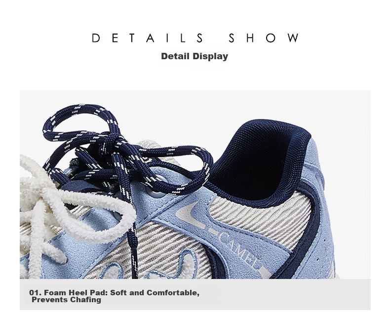 CAMEL Lightweight Cloud Training Shoes Women Naiwa Collaboration Height Increasing Thick Sole Casual Sports Shoes L26SXG3217 Off-White/Silver Size 38 21