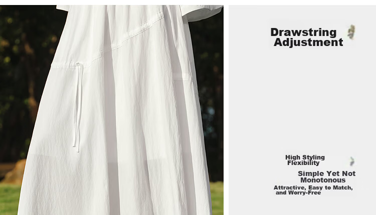 Semir Mall Same Style | Women's Summer 2026 Elegant Bowknot Long Skirt Pure White A-Line Skirt 101326120011 17