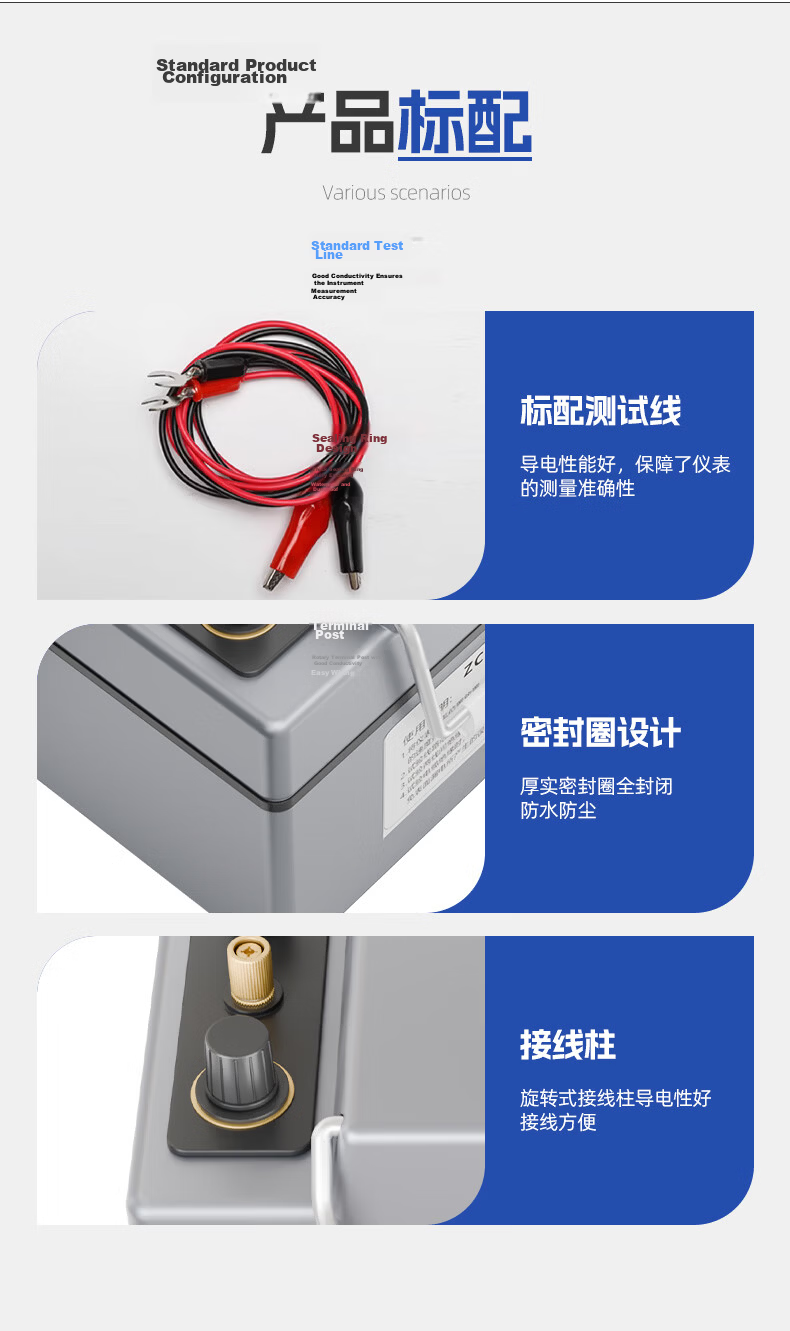 XIANGRUIDE.2012 Insulation Resistance Tester Hand-crank Megohmmeter ZC25-4 (1000V-1000M) Plastic Case 8